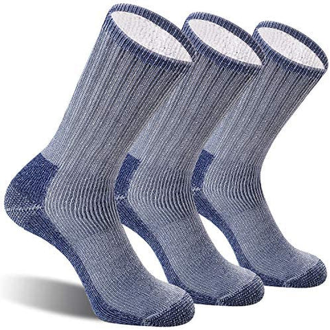 CelerSport Men's Hiking Socks with Full Cushioned Warm Thermal Crew Winter Boot Socks (3 Pairs)