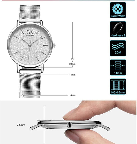 Simplicity Stylish Mesh Band Women Watch