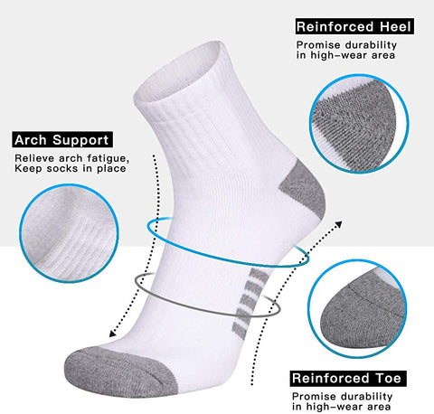 10 Pack Mens Cotton Ankle Socks