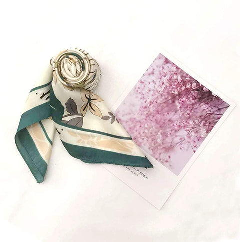 FONYVE Satin Silk Square Scarfs for Women Hair Scarves and Wraps Headscarf for Sleeping 27.5 × 27.5 inches