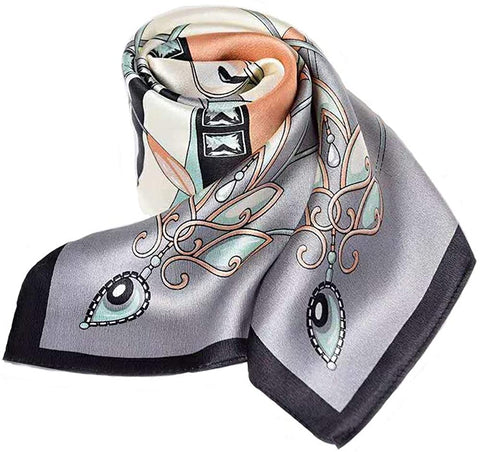Natural Silk Neckerchief Digital Printed Headscarf