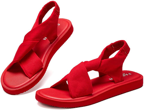 Santiro Womens Flip Flops Comfort Yoga Sling Flat Sandals