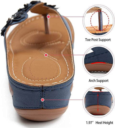 Casual Wedge Sandals for Women Comfortable Flower Clip Toe Summer Beach Sandals Fashion Ladies Bohemia Platform Dress Shoes