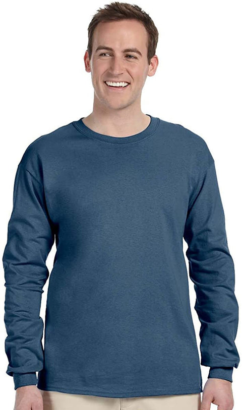 Gildan Men's Ultra Long Sleeve Rib-Knit Cuffs T-Shirt
