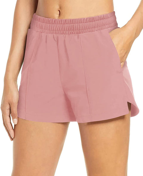 Womens Workout Shorts 3" Quick-Dry Running Shorts Elastic Waist Active Sports Gym Athletic Shorts with Pockets