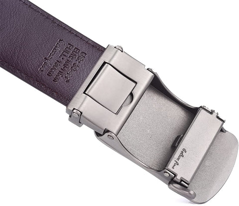 Men Belts Leather Male Slide Ratchet Work Dress Strap w Interchangeable Buckle Beltox （40"-44" Waist Adjustable，Coffee NT）