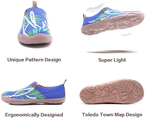 UIN Men's Canvas Sneakers Colorful Travel Loafers Shoes Hawaii Surfing