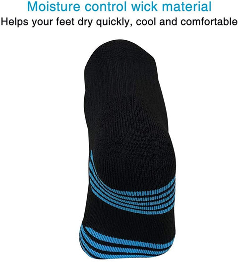 Men's Athletic Ankle Compression Running Socks (6 Pack)