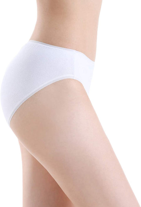 Women's 10-Pack Bikinis Cotton Panties Soft Stretchy Underwear