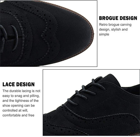 Women Lace Up Oxford Shoes Wingtip Brogue Walking Shoes