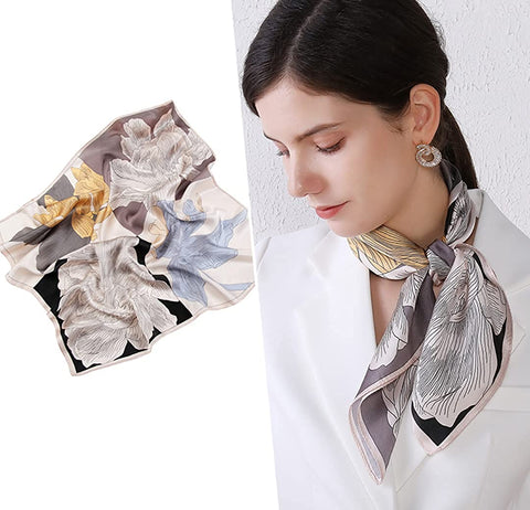 100% Pure Mulberry Silk Small Square Scarves