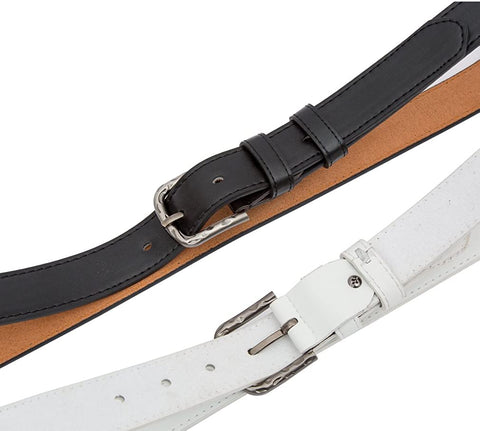 Beltox Fine Women's Solid Stitched Belt 1.1” Wide Alloy Buckle with Gift Box