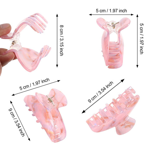 4Pcs Medium Hair Claw Clips for Long Hair