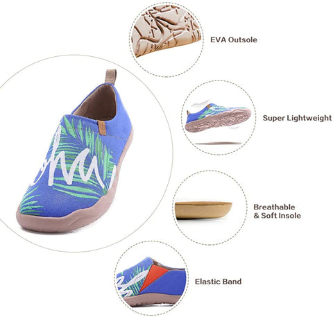 UIN Men's Canvas Sneakers Colorful Travel Loafers Shoes Hawaii Surfing