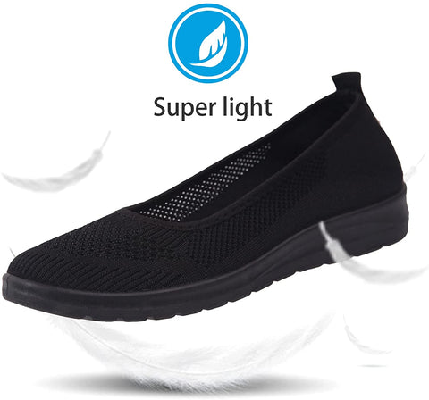 MUSSHOE Women's Slip on Casual Sneakers Comfortable Tennis Shoes Work Nurse Flat Shoes