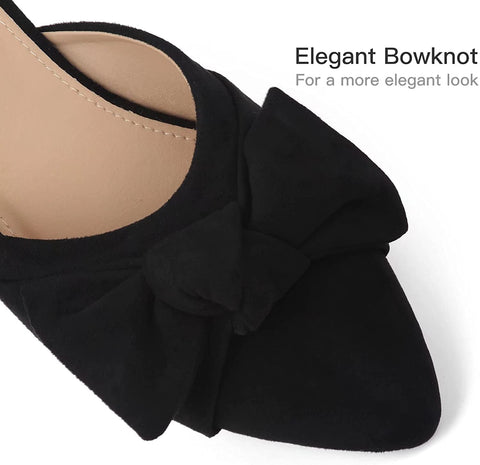 Samilor Mules for Women Flats Comfortable Slip On Pointed Toe Women's Flats Backless Loafers Casual Flat Shoes Women