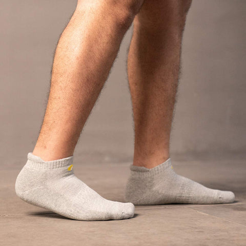 FitVille Athletic Socks For Men Low Cut Combed Mens Low Ankle Socks Pack Of 3(Black)