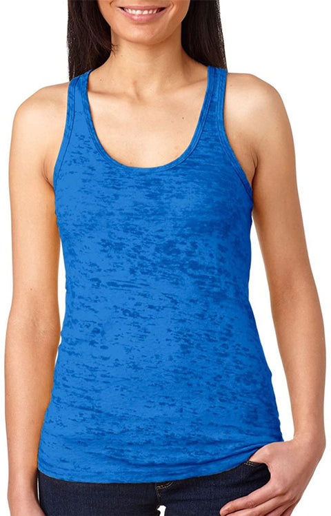Next Level Women's Burnout Baby-Rib Collar Racerback Tank