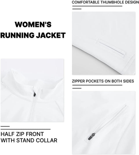 Women's Thermal Fleece Half Zip Running Pullover