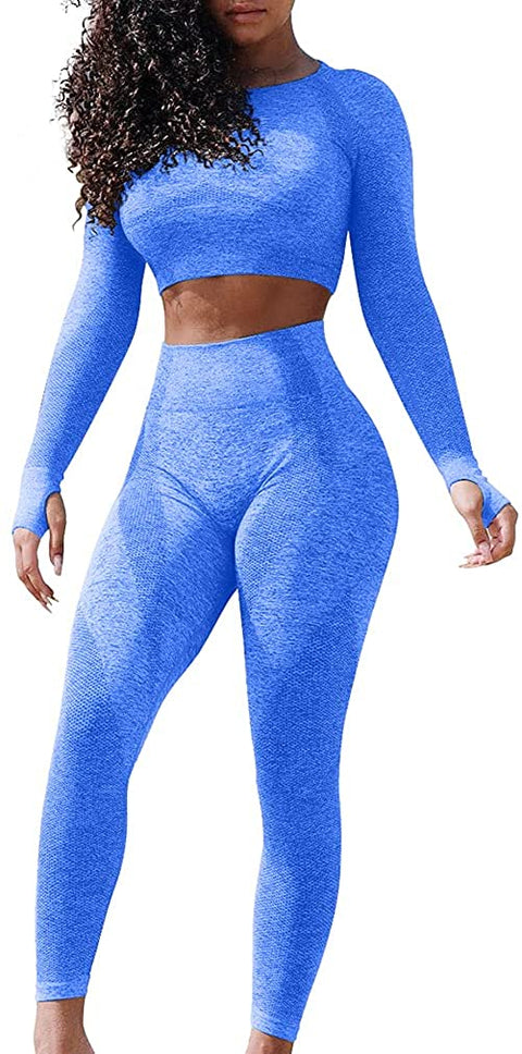 Women's Seamless Yoga 2 Piece Workout Outfits