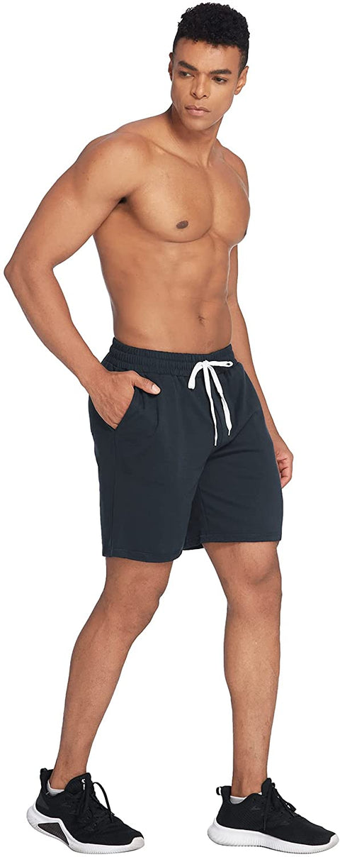 Mens Gym Shorts Fitted Workout Shorts Bodyduilding Jogger Shorts 2 Pack