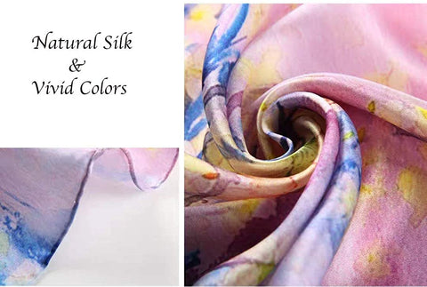 100% Mulberry Silk Long Scarf for Women