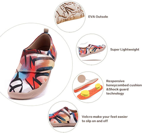 UIN Toddler Baby Little Kid Fish Shoes Colorful Painted Art Funny Walking Casual Fashion Sneakers Loafers Art Fully Yours