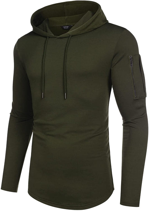 Men's Hoodies Sweatshirts Lightweight Gym Workout Long Sleeve Athletic Hoody