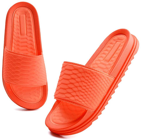 Slide Sandals for Women Summer Beach Anti-Slip Open Toe Flatform Shoes Casual Comfort Footbed Home Slippers Outdoor/Indoor