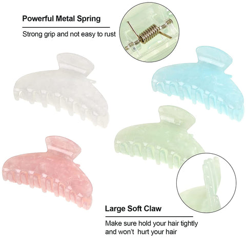 4Pcs Medium Hair Claw Clips for Long Hair