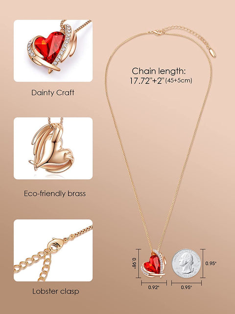 Love Heart Pendant Necklaces for Women