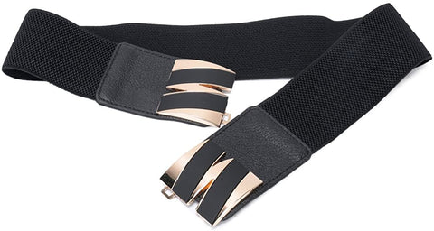 Beltox Fine Women’s Elastic High Waist Wide Cummerbund Stretch Belt