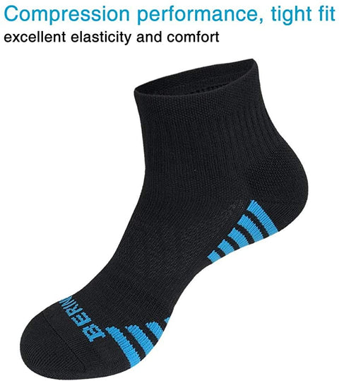 Men's Athletic Ankle Compression Running Socks (6 Pack)
