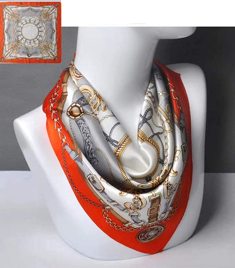35” Satin Scarf Large Square Hair Scarves