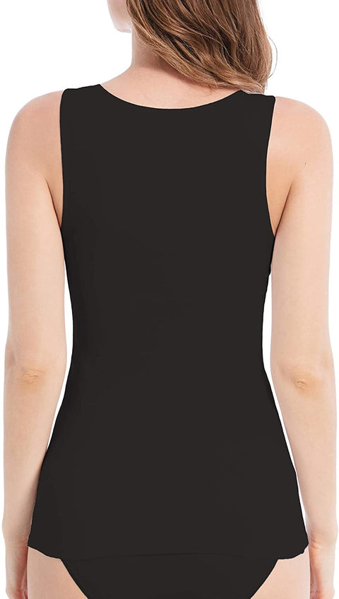 Women's 4-Pack Slim-Fit Basic Tanks Cotton Casual Comfy Top Underwear