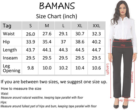 Dress Pants for Women Business Casual Stretch Work Pants with Pockets Straight Leg