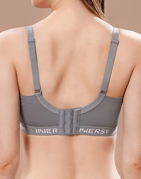 INNERSY Women’s Wireless Comfortable Everyday Bras Padded Support 2-Pack