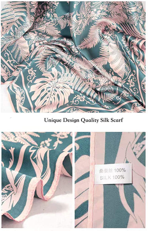 100% Pure Mulberry Silk Scarf 35" Large