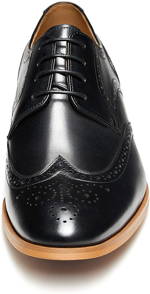 ALIPASINM Men ’s Dress Shoes Lace up OxfordsFormal Genuine Leather Shoes for Men