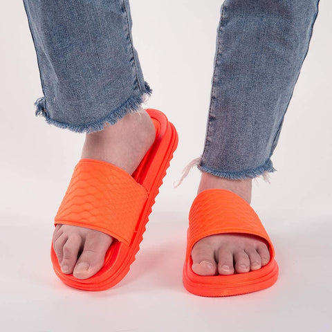 Slide Sandals for Women Summer Beach Anti-Slip Open Toe Flatform Shoes Casual Comfort Footbed Home Slippers Outdoor/Indoor