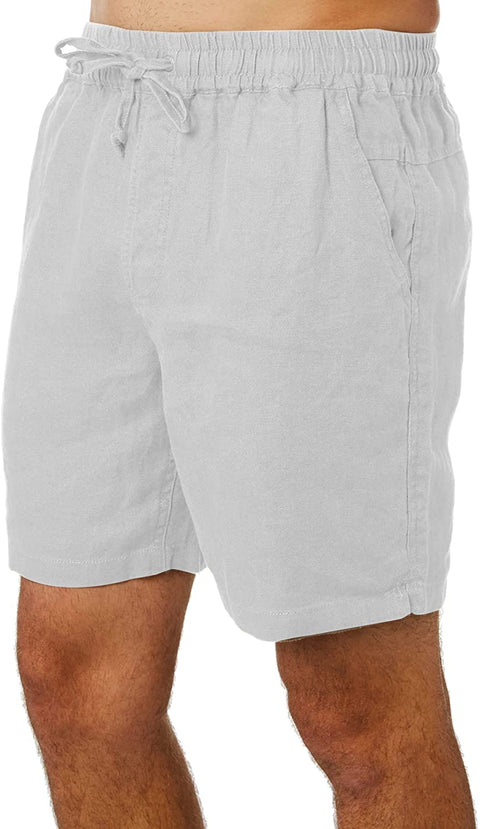 Mens Casual Linen Shorts