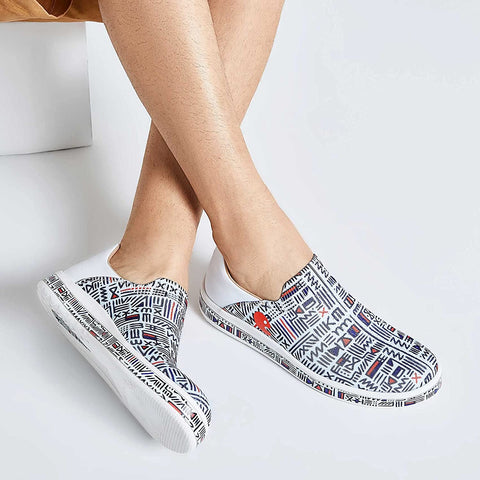 UIN Men's Fashion Sneakers Lightweight Walking Casual Loafers Slip Ons Art Painted Athletic Travel Skate Shoes Cordoba Modern Art