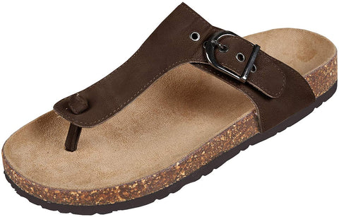 Womens Thong Flip-Flop Sandals T Strap Beach Flat Comfortable Slip On Cork Sandals