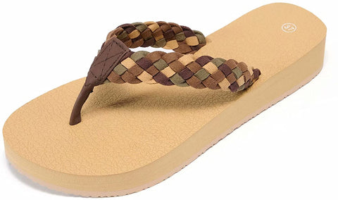 konhill Women's Flip Flops Slippers - Casual Comfortable Summer Beach Thong Sandals with Arch Support