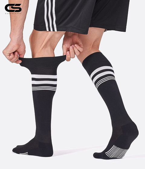 CS CELERSPORT 2 Pack Soccer Socks for Youth Kids, Men and Women Athletic Baseball Softball Football Socks