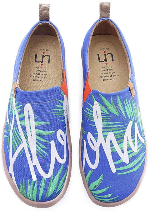 UIN Men's Canvas Sneakers Colorful Travel Loafers Shoes Hawaii Surfing