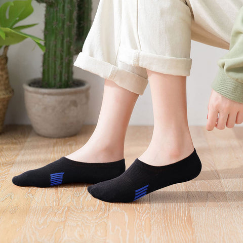 Gonii No Show Socks Womens Running Athletic Non Slip Line Flat Boat Socks 5 -Pairs