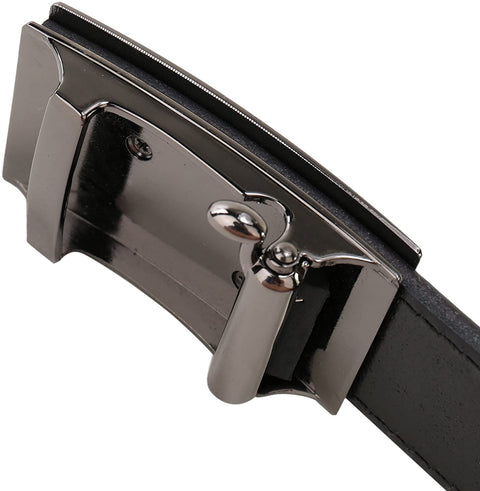 Beltox Men’s Top Grain Bridle Leather Dress Belt No Ratchet Automatic Buckle