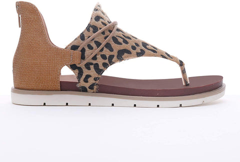 Tale Women's Flat Gladiator Sandals Lace Up Snake Print Beach Shoes