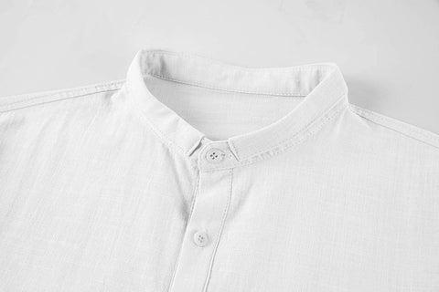 Men's Long Sleeve Henley Shirt Cotton Linen Loose Casual Hippie Tee Lightweight Summer Solid Beach Yoga Tops
